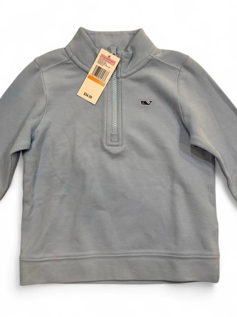 Vineyard Vines Light Gray Kids Quarter-Zip Pullover